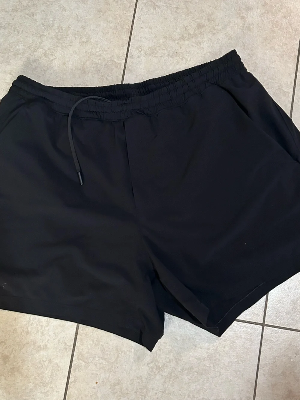 Lululemon Black Athletic Drawstring Shorts
